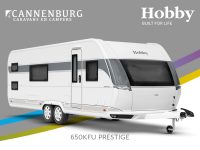 Buitenkant Hobby caravan modeljaar 2024 Hobby Prestige 650kfu front