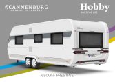 Buitenkant Hobby caravan modeljaar 2024 Hobby Prestige 650uff back
