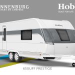 Buitenkant Hobby caravan modeljaar 2024 Hobby Prestige 650uff front