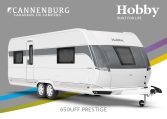 Buitenkant Hobby caravan modeljaar 2024 Hobby Prestige 650uff front