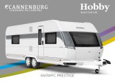 Buitenkant Hobby caravan modeljaar 2024 Hobby Prestige 660wfc front