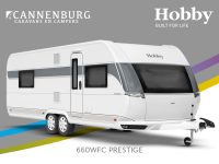 Buitenkant Hobby caravan modeljaar 2024 Hobby Prestige 660wfc front
