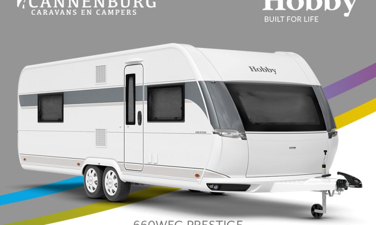 Buitenkant Hobby caravan modeljaar 2024 Hobby Prestige 660wfc front