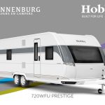Buitenkant Hobby caravan modeljaar 2024 Hobby Prestige 720kwfu front
