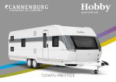 Buitenkant Hobby caravan modeljaar 2024 Hobby Prestige 720kwfu front