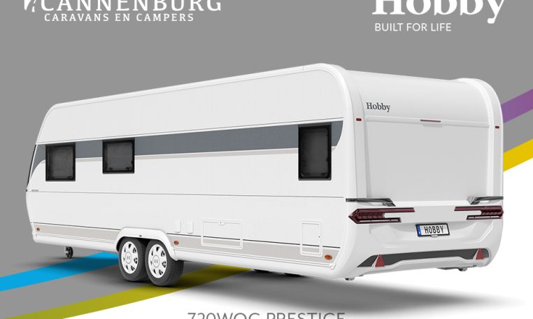 Buitenkant Hobby caravan modeljaar 2024 Hobby Prestige 720wqc back