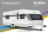 Buitenkant Hobby caravan modeljaar 2024 Hobby Prestige 720wqc front