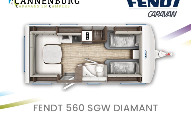 Fendt caravan plattegrond 560 sgw diamant modeljaar 2024
