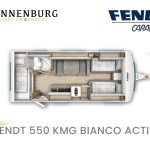 Fendt caravan plattegrond bianco activ 550 kmg modeljaar 2024