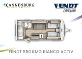 Fendt caravan plattegrond bianco activ 550 kmg modeljaar 2024