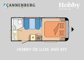 Hobby De Luxe 460 SFF model 2024 caravan plattegrond