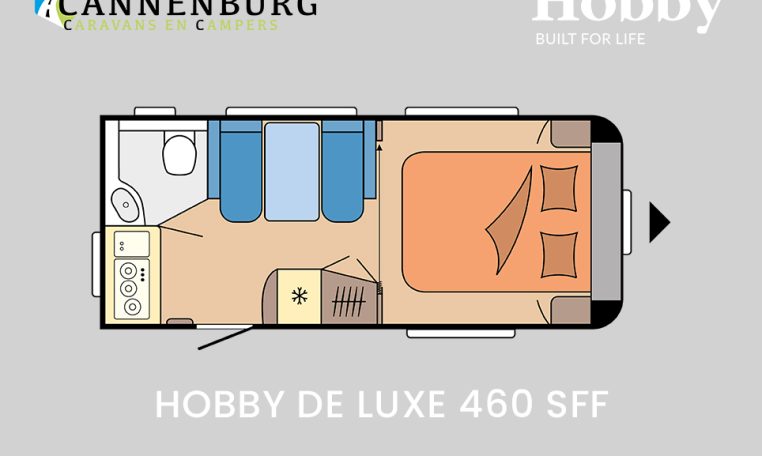 Hobby De Luxe 460 SFF model 2024 caravan plattegrond