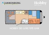 Hobby De Luxe 515 UHK model 2024 caravan plattegrond