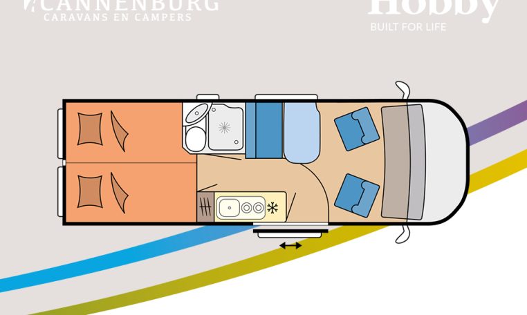 Hobby Vantana OnTour Edition K65 ET camper model 2024 interieur plattegrond