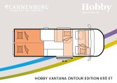 Hobby Vantana OnTour Edition K65 ET camper model 2024 interieur plattegrond slapen