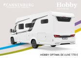 Hobby camper Optima De Luxe T70 E model 2024 exterieur achter pakket wit 2024