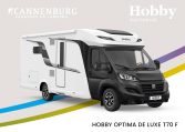 Hobby camper Optima De Luxe T70 F model 2024 exterieur front zwart 2024