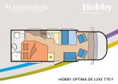 Hobby camper Optima De Luxe T70 F model 2024 interieur 2024