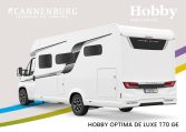 Hobby camper Optima De Luxe T70 GE model 2024 exterieur achter wit 2024