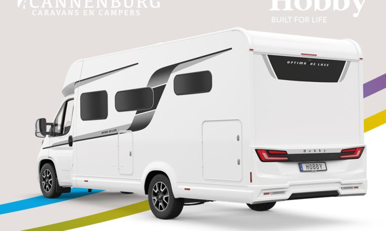 Hobby camper Optima De Luxe T70 GE model 2024 exterieur achter wit 2024