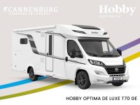 Hobby camper Optima De Luxe T70 GE model 2024 exterieur front wit 2024