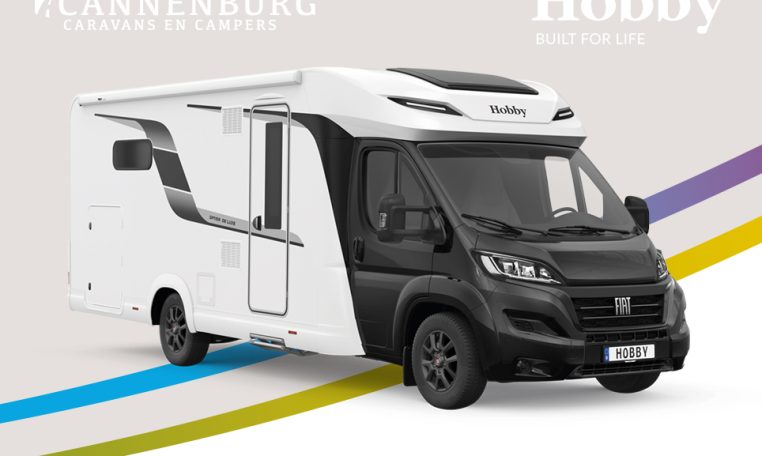 Hobby camper Optima De Luxe T70 GE model 2024 exterieur front zwart 2024