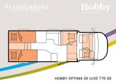 Hobby camper Optima De Luxe T70 GE model 2024 plattegrond slapen 2024