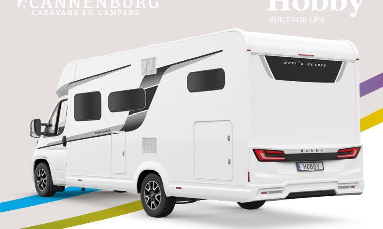 Hobby optima de luxe T75 HGE camper model 2024 exterieur achter wit 2024