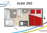 Caravelair caravan plattegrond modeljaar 2024 Alba 390