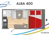 Caravelair caravan plattegrond modeljaar 2024 Alba 400