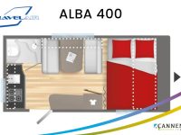 Caravelair caravan plattegrond modeljaar 2024 Alba 400