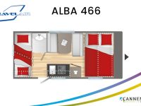 Caravelair caravan plattegrond modeljaar 2024 Alba 466