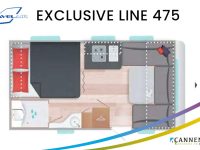 Caravelair caravan plattegrond modeljaar 2024 Exclusive Line 475