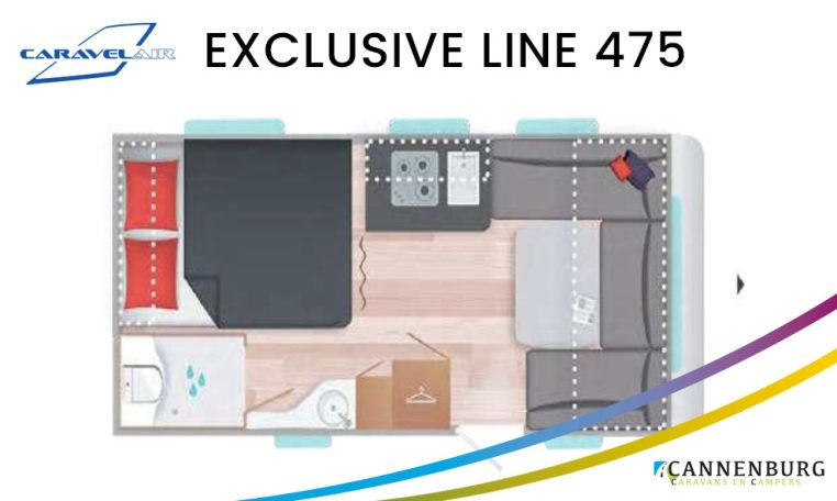 Caravelair caravan plattegrond modeljaar 2024 Exclusive Line 475