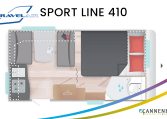 Caravelair caravan plattegrond modeljaar 2024 Sport Line 410