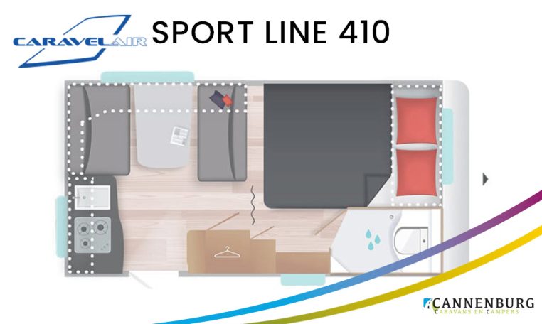 Caravelair caravan plattegrond modeljaar 2024 Sport Line 410