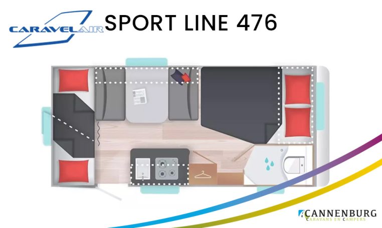 Caravelair caravan plattegrond modeljaar 2024 Sport Line 476