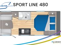 Caravelair caravan plattegrond modeljaar 2024 Sport Line 480