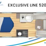 Caravelair plattegrond modeljaar 2024 caravan Exclusive Line 520