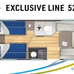 Caravelair plattegrond modeljaar 2024 caravan Exclusive Line 522