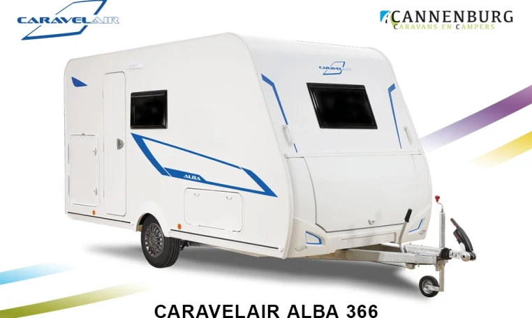 caravelair Alba 366 caravan modeljaar 2024 buitenkant