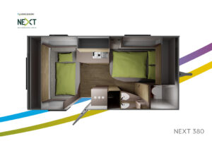 NEXT 380 caravan plattegrond