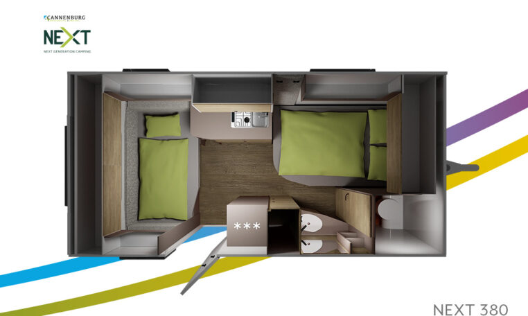 NEXT 380 caravan plattegrond